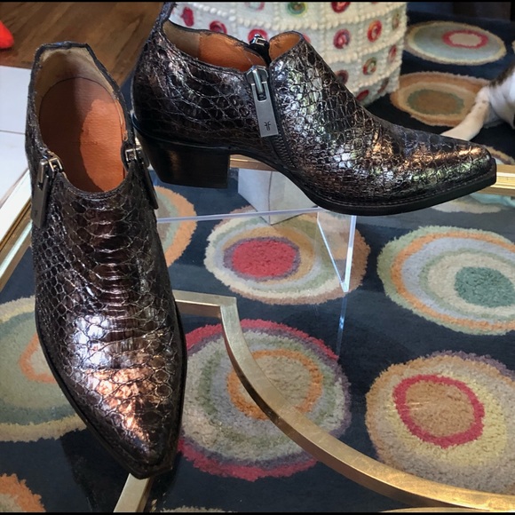 frye snakeskin boots